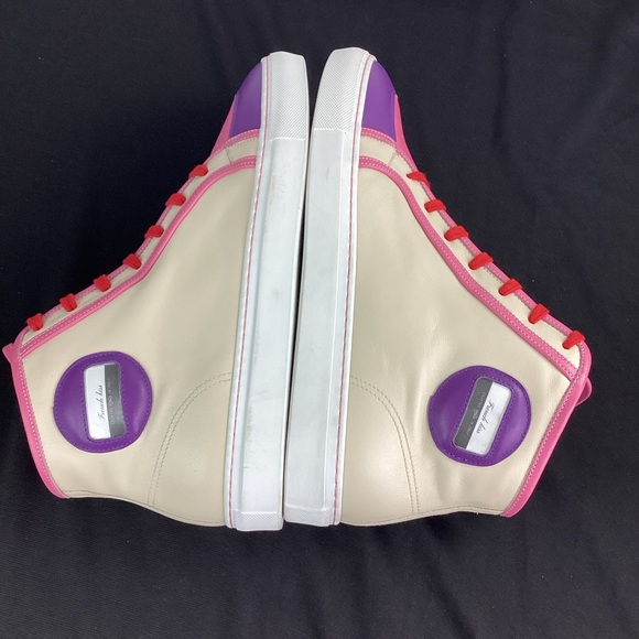 French Kiss by Donald Brooks Pink and Purple Sporty High-Top Sneakers,  Men's 11 - Picture 5 of 10